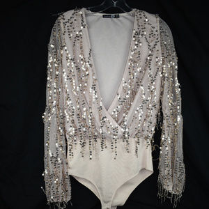Boohoo Body Suit Sequins
